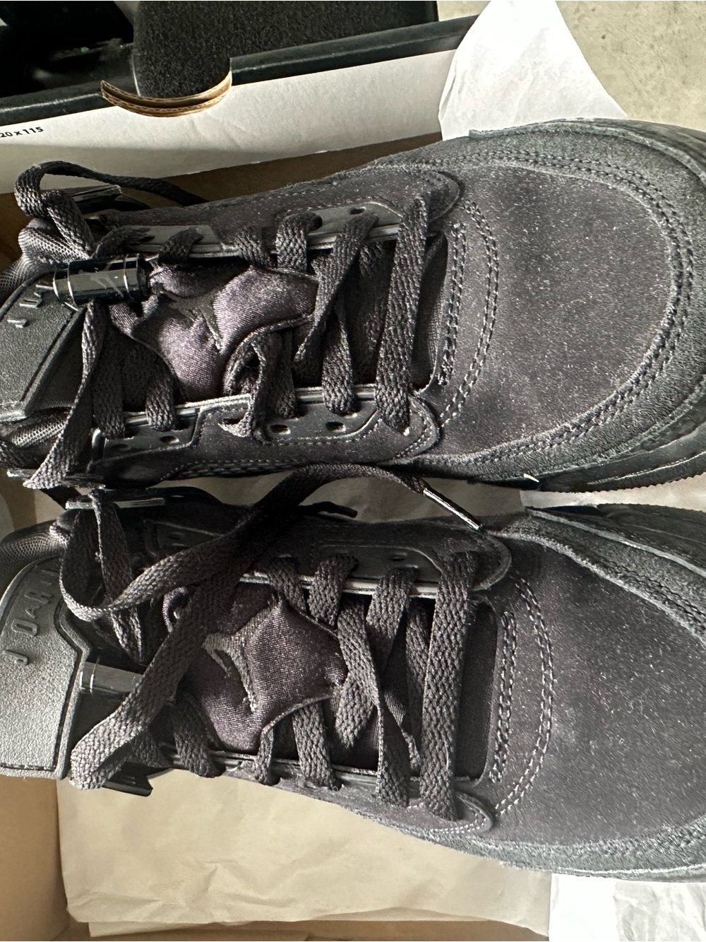 Nike Air Jordan Men's Black Suede/Leather Sneaker - Picture 5 of 6